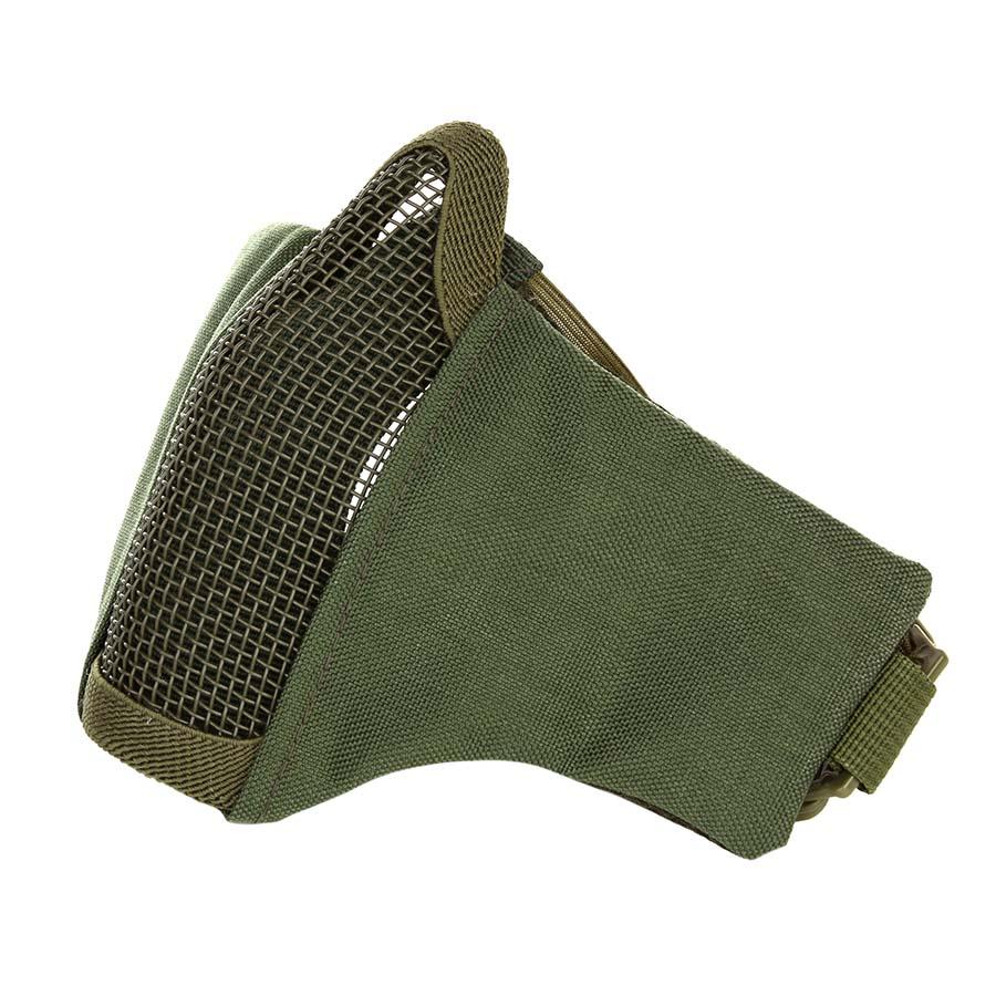 Gaasmasker Airsoft met Nylon / Groen-2565-a